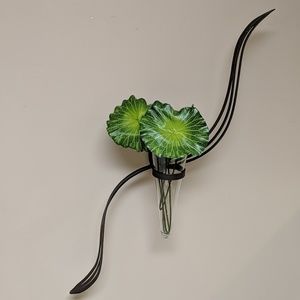 Decorative bronze wall vase